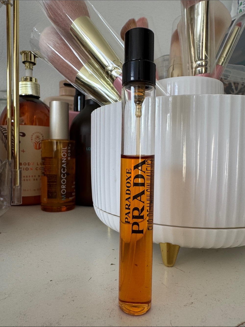 Prada Paradoxe Travel Spray - Amber Orange & Black Accents